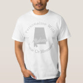 Staat Alabama PERSONALIZED T-shirt (Voorkant)
