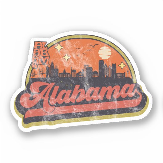 Staat Alabama  Sticker (Voorkant)