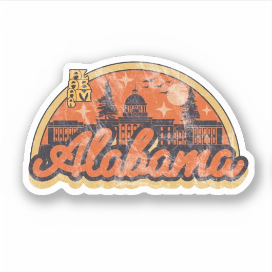 Staat Alabama Sticker (Voorkant)