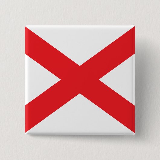 Staat Alabama vlag Vierkante Button 5,1 Cm (Voorkant)