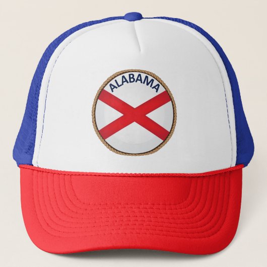 Staat Alabama Vlaggenschip Trucker Hat Pet (Voorkant)