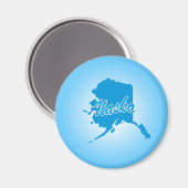Staat Alaska Magneet (Voorkant / Achterkant)