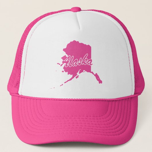 Staat Alaska Shape Trucker Hat Trucker Pet (Voorkant)