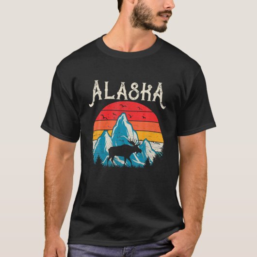 staat Alaska Sport Lover Alaskan Moose USA T-shirt (Voorkant)
