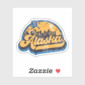 Staat Alaska Sticker (Vel)