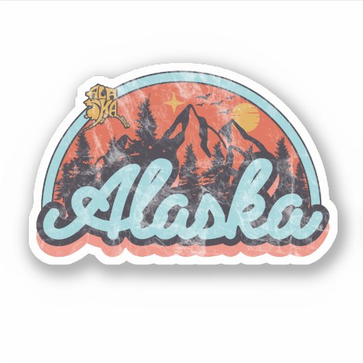 Staat Alaska Sticker (Voorkant)