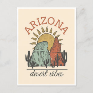 staat Arizona Cactus woestijn vibes Amerika Briefkaart