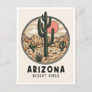 staat Arizona Cactus woestijn vibes Amerika Briefkaart