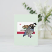Staat Birdorable: Californische kwartel Briefkaart (Staand voorkant)