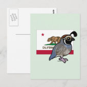 Staat Birdorable: Californische kwartel Briefkaart (Voorkant / Achterkant)
