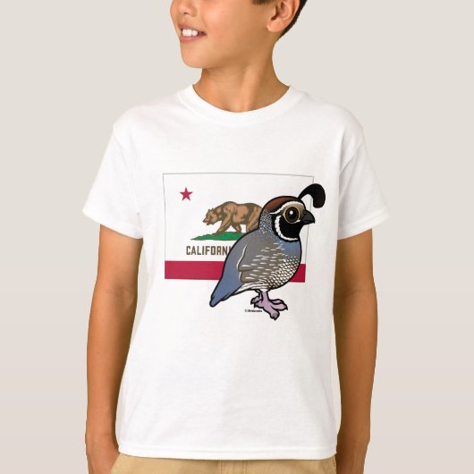 Staat Birdorable: Californische kwartel T-shirt (Voorkant)