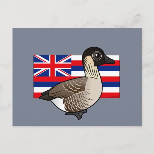 Staat Birdorable of Hawaii: Nene Briefkaart (Voorkant)