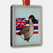 Staat Birdorable of Hawaii: Nene Metalen Ornament (Rechts)