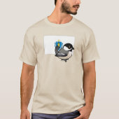 Staat Birdorable of Mass: Black-capped Chickadee T-shirt (Voorkant)