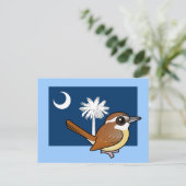 Staat Birdorable of South Carolina: Carolina Wren Briefkaart (Staand voorkant)