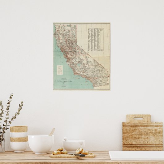 Staat Californië 2 Poster (Keuken)