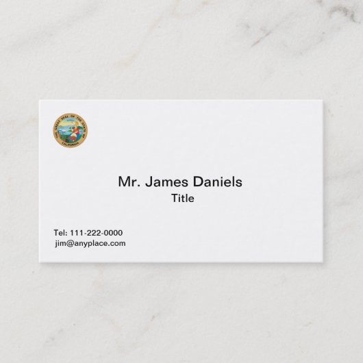 Staat Californië Great Seal Visitekaartje (Voorkant)