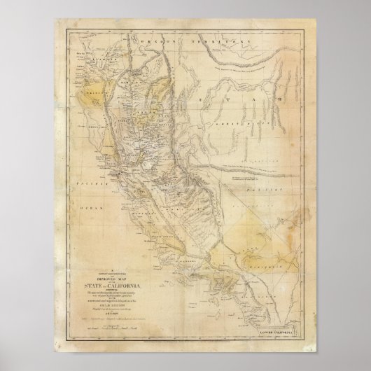 Staat Californië Poster (Voorkant)