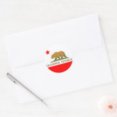 Staat Californië Ronde Sticker (Envelop)
