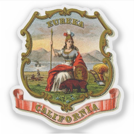  staat Californië Sticker (Voorkant)