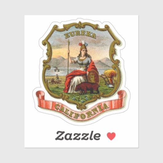  staat Californië Sticker (Vel)