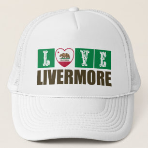 Staat Californië - vlag - Heart Livermore Trucker Pet
