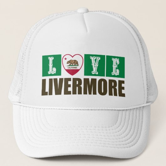 Staat Californië - vlag - Heart Livermore Trucker Pet (Voorkant)