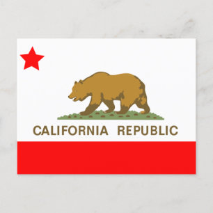 Staat Californische vlag Briefkaart