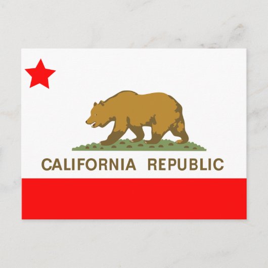 Staat Californische vlag Briefkaart (Voorkant)
