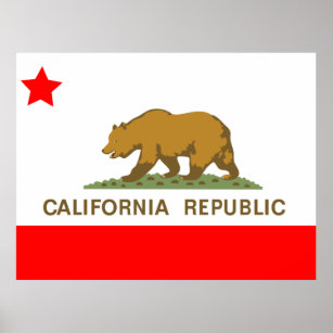Staat Californische vlag Poster