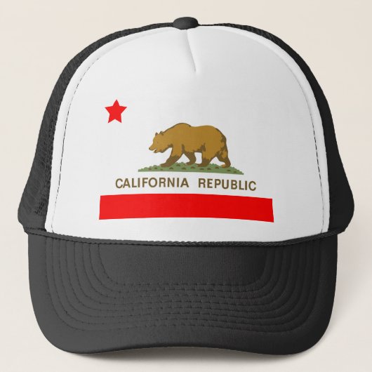 Staat Californische vlag Trucker Pet (Voorkant)