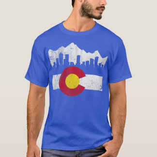 staat Colorado Flag Skyline T-shirt