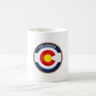 Staat Colorado-vlaggenzegel Koffiemok