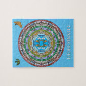 Staat Connecticut Mandala Puzzle Legpuzzel (Horizontaal)