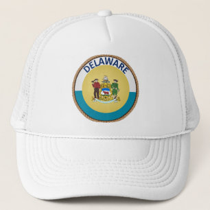 Staat Delaware Flag Seal Trucker Hat Trucker Pet