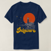  staat Delaware Mid Century Noodlijdende A T-shirt (Design voorkant)