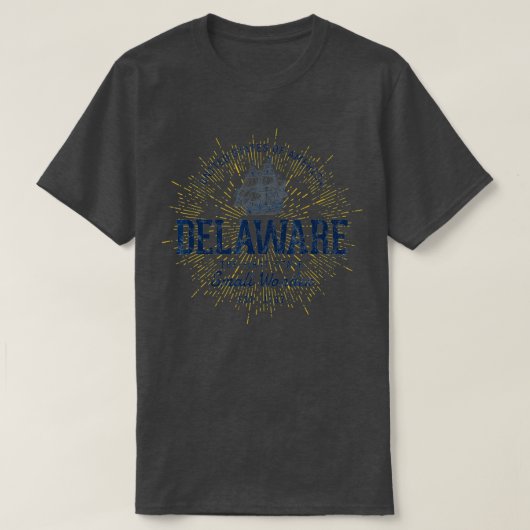 Staat Delaware  Retro Delaware T-shirt (Design voorkant)