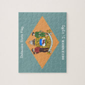 Staat Delaware Vlag 8x10 Legpuzzel (Verticaal)