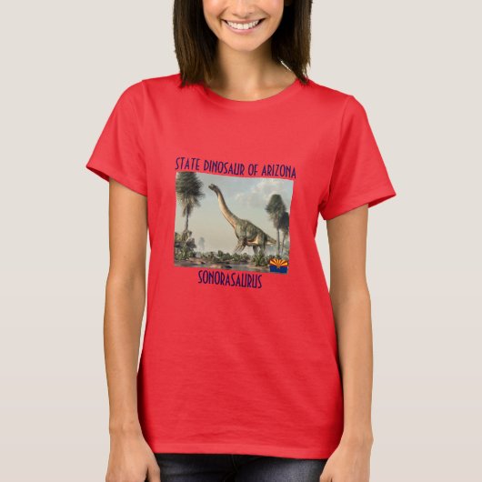 Staat dinosaurus van Arizona T-shirt (Voorkant)
