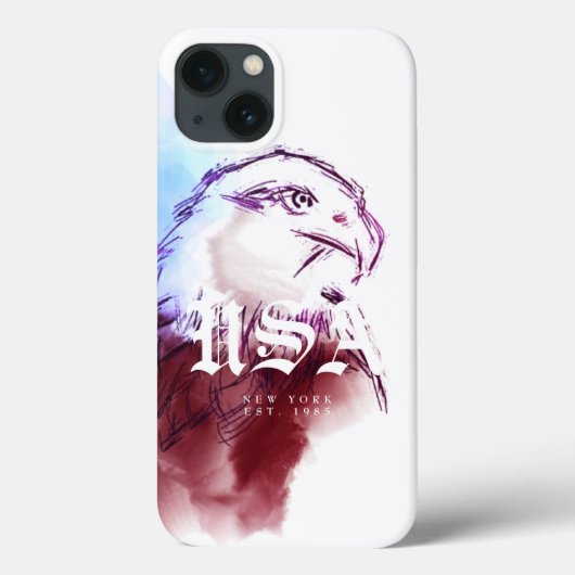 Staat en Jaar Verenigde Staten Bald Eagle toevoege Case-Mate iPhone Case (Achterkant)