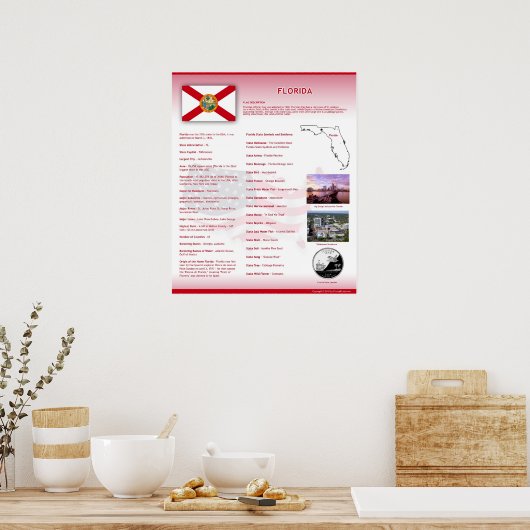 Staat Florida,FL-Posters Poster (Keuken)