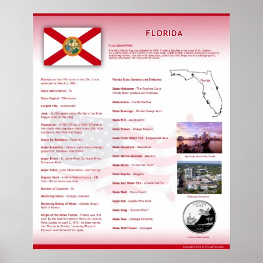 Staat Florida,FL-Posters Poster (Voorkant)