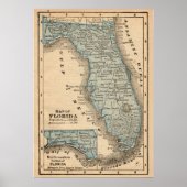  staat Florida Map 20x28 Poster (Voorkant)