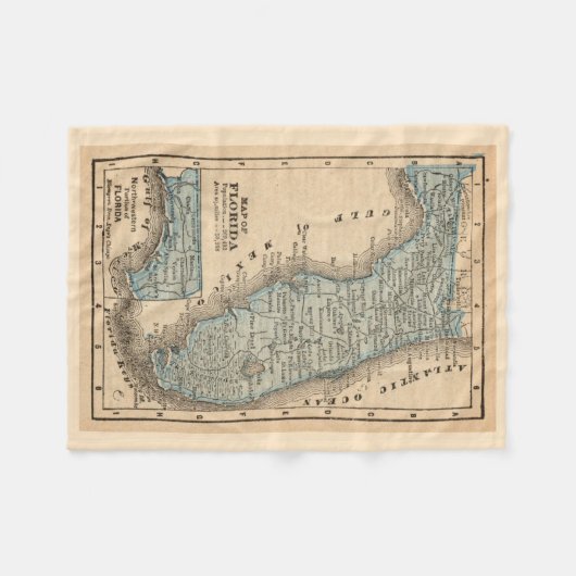staat Florida Map Fleece Deken (Voorkant (Horizontaal))