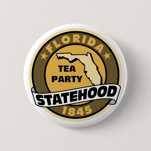 STAAT FLORIDA TEA PARTITY RONDE BUTTON 5,7 CM (Voorkant)