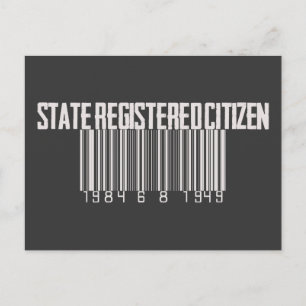 Staat geregistreerd staatsburger briefkaart