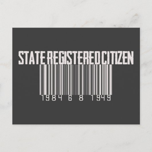 Staat geregistreerd staatsburger briefkaart (Voorkant)