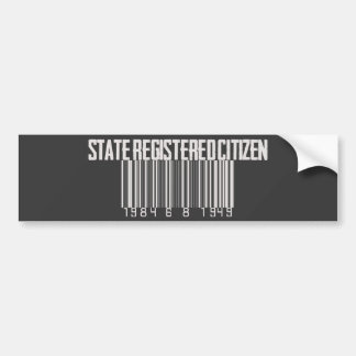 Staat geregistreerd staatsburger bumpersticker