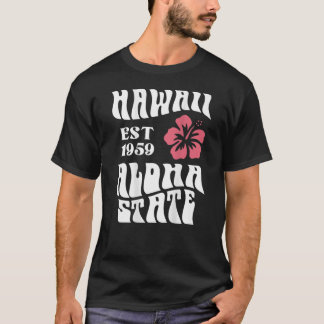 Staat Hawaii Aloha 1971 ,Zomer esthetisch strand T-shirt