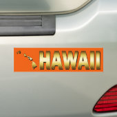 STAAT HAWAII BUMPERSTICKER (Op auto)